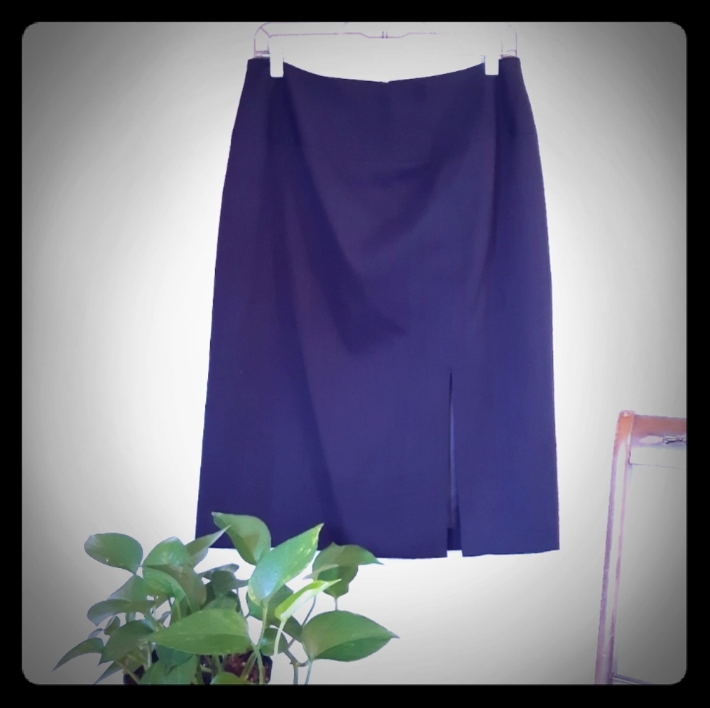Skirt High Waist Seamed Black Pencil Skirt